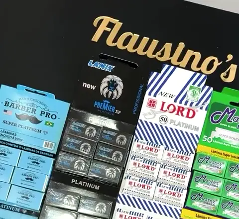 Cartelas de lâminas Lord, Feather e Super Barba